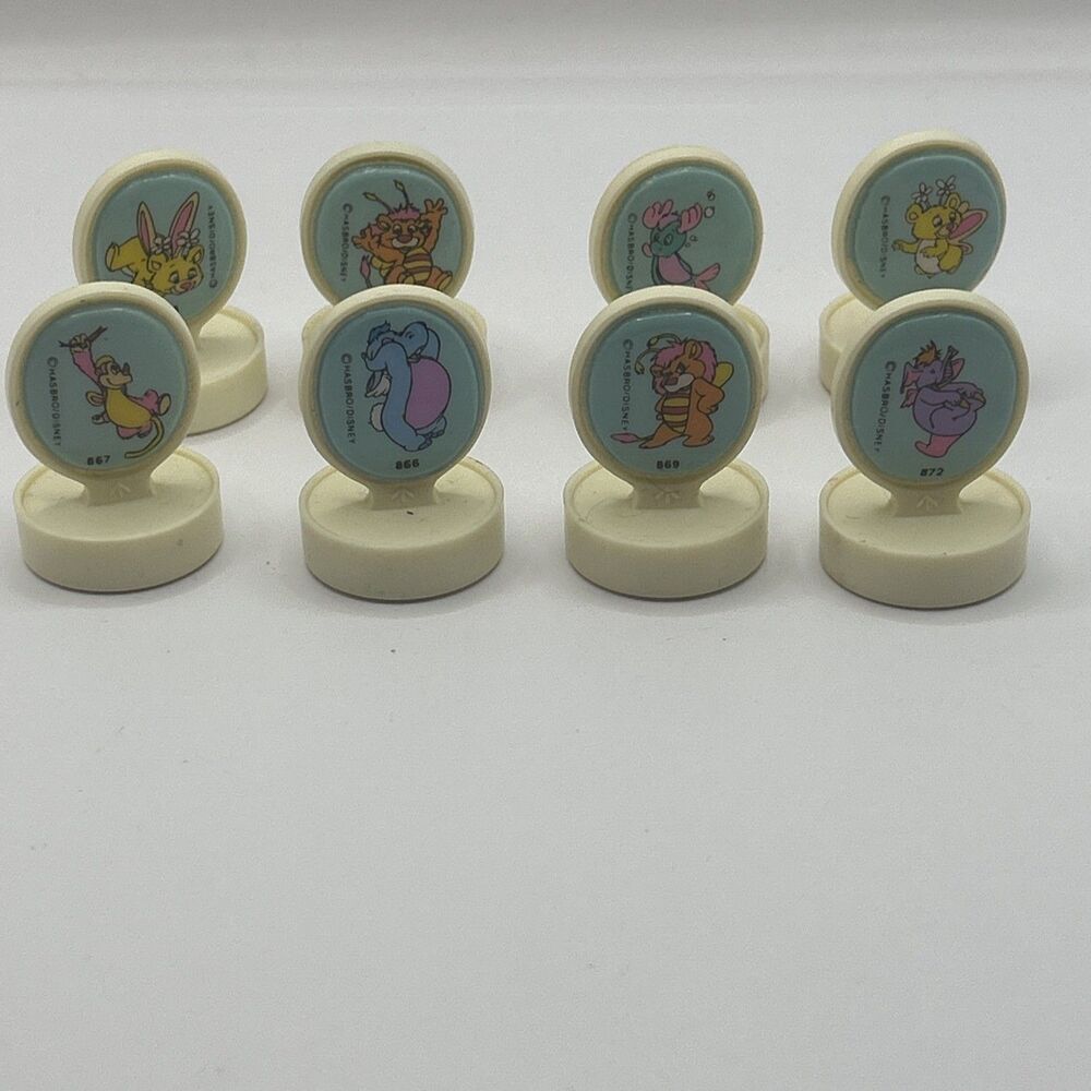 VTG RARE 1980s Wuzzles Hasbro Disney Stampos Rubber Stamps Set of 8